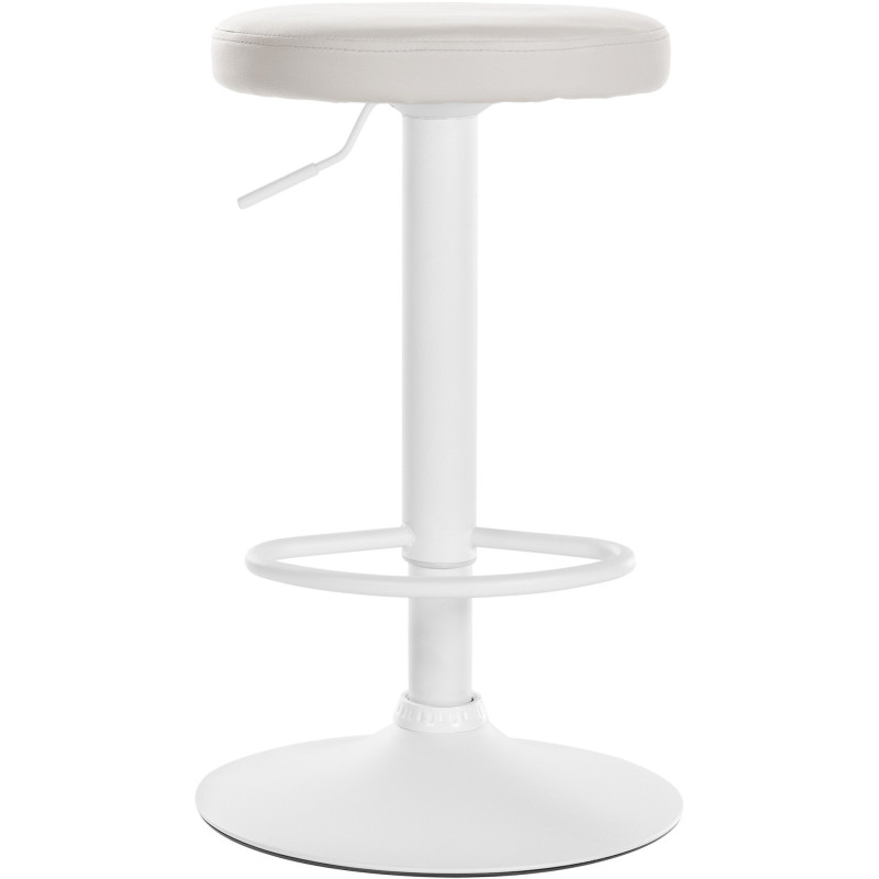 Tabouret de bar design pivotant en Polyuréthane Blanc Métal Blanc Mat Tao - 2