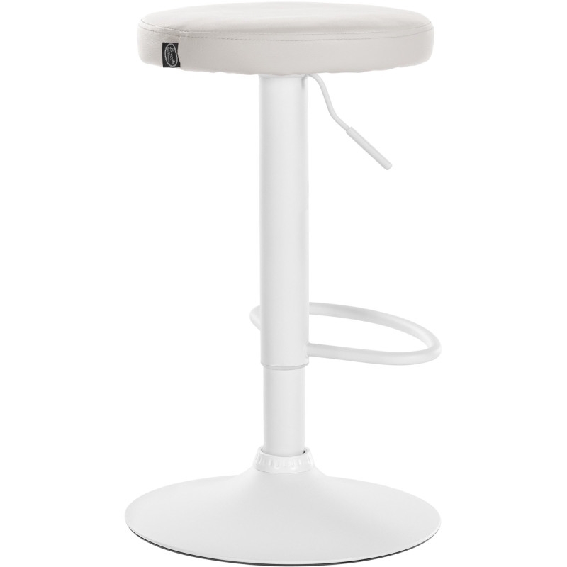 Tabouret de bar design pivotant en Polyuréthane Blanc Métal Blanc Mat Tao - 4