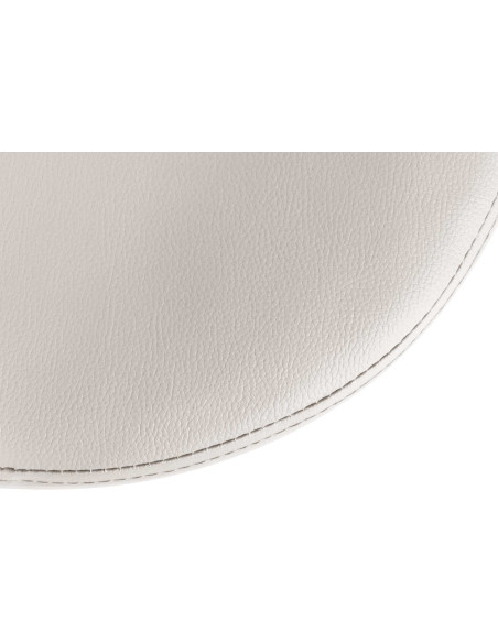 Tabouret de bar design pivotant en Polyuréthane Blanc Métal Blanc Mat Tao - 5