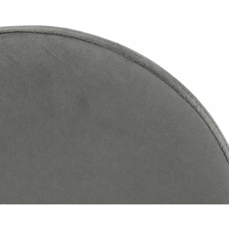 Tabouret de bar design pivotant en Velours Gris clair Métal Noir Mat Tao - 5