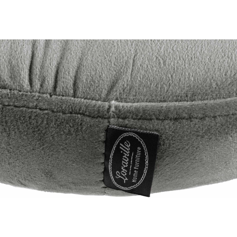 Tabouret de bar design pivotant en Velours Gris clair Métal Noir Mat Tao - 6