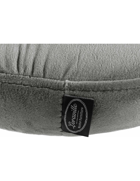 Tabouret de bar design pivotant en Velours Gris clair Métal Noir Mat Tao - 6