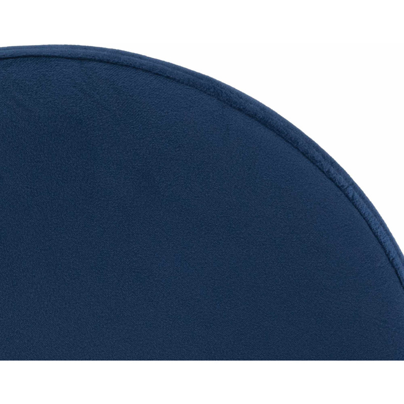 Tabouret de bar design pivotant en Velours Bleu Métal Noir Mat Tao - 5