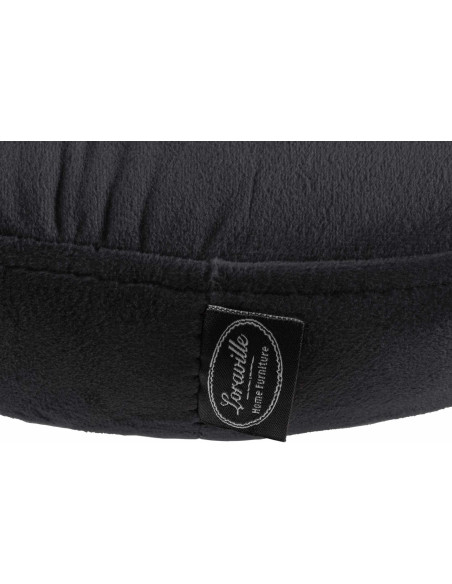 Tabouret de bar design pivotant en Velours Noir Métal Noir Mat Tao - 6