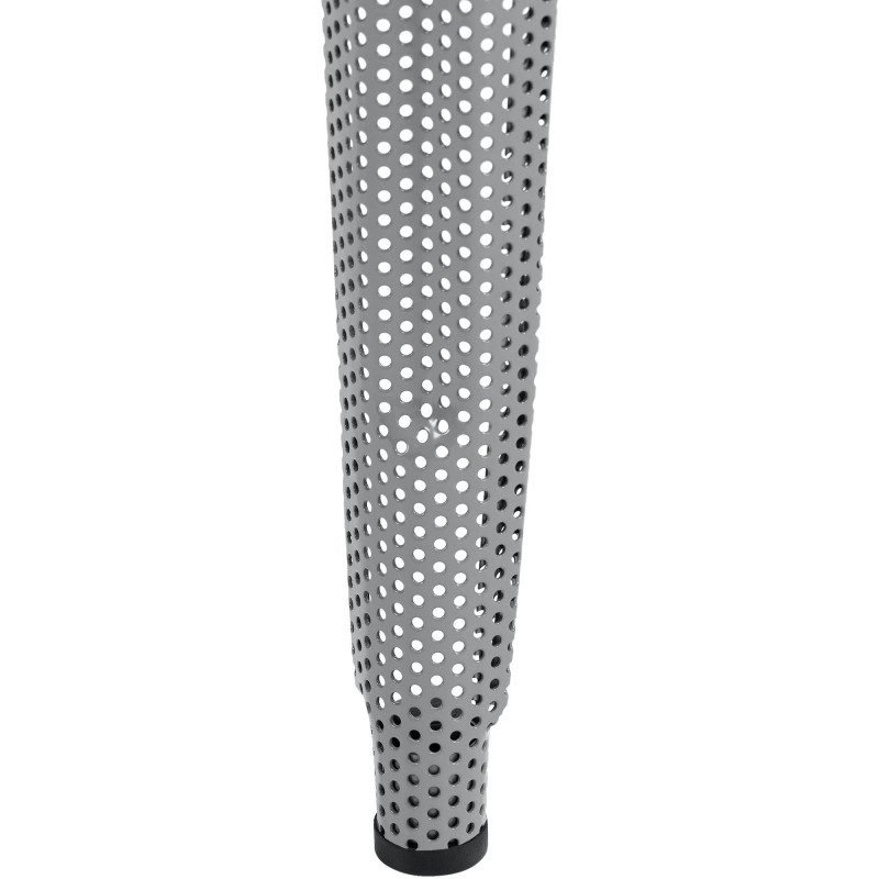 Tabouret de bar design industriel en Métal Argenté Ajouré Lumos - 3