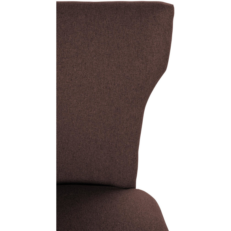 Chaise originale en Tissu Marron Avec clous de tapissier Bois Marron foncé Isola - 3