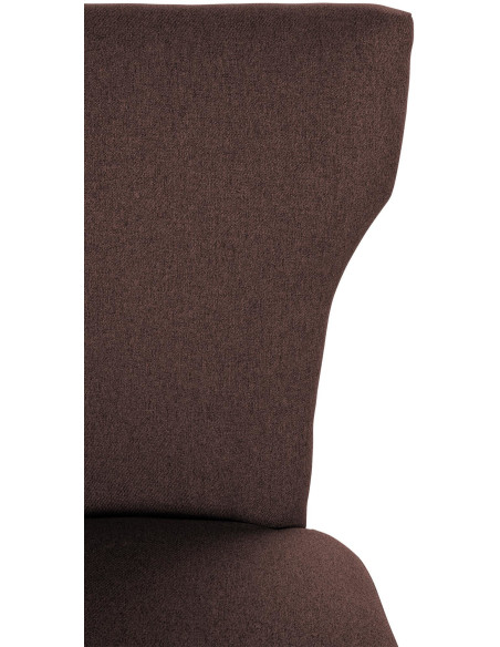 Chaise originale en Tissu Marron Avec clous de tapissier Bois Marron foncé Isola - 3