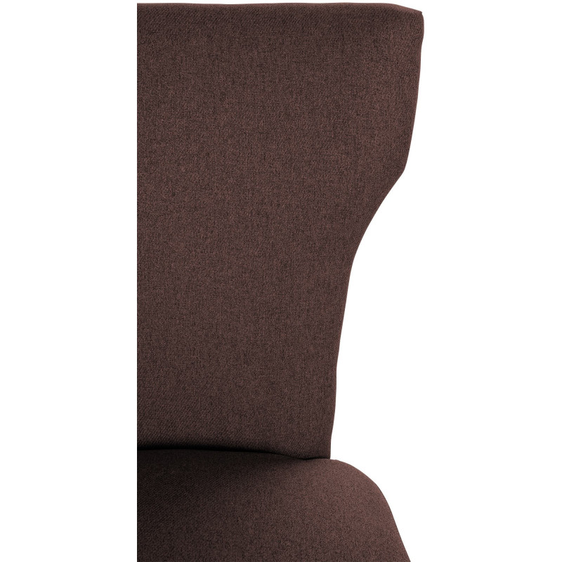 Chaise originale en Tissu Marron Avec clous de tapissier Bois Marron clair Isola - 3