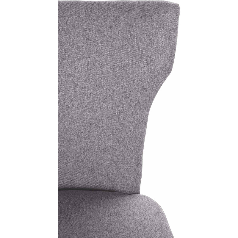 Chaise originale en Tissu Gris clair Avec clous de tapissier Bois Marron clair Isola - 4