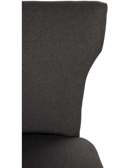 Chaise originale en Tissu Gris foncé Avec clous de tapissier Bois Marron clair Isola - 4