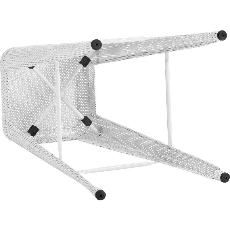 Tabouret de bar design industriel en Métal Blanc Ajouré Lumos - 6