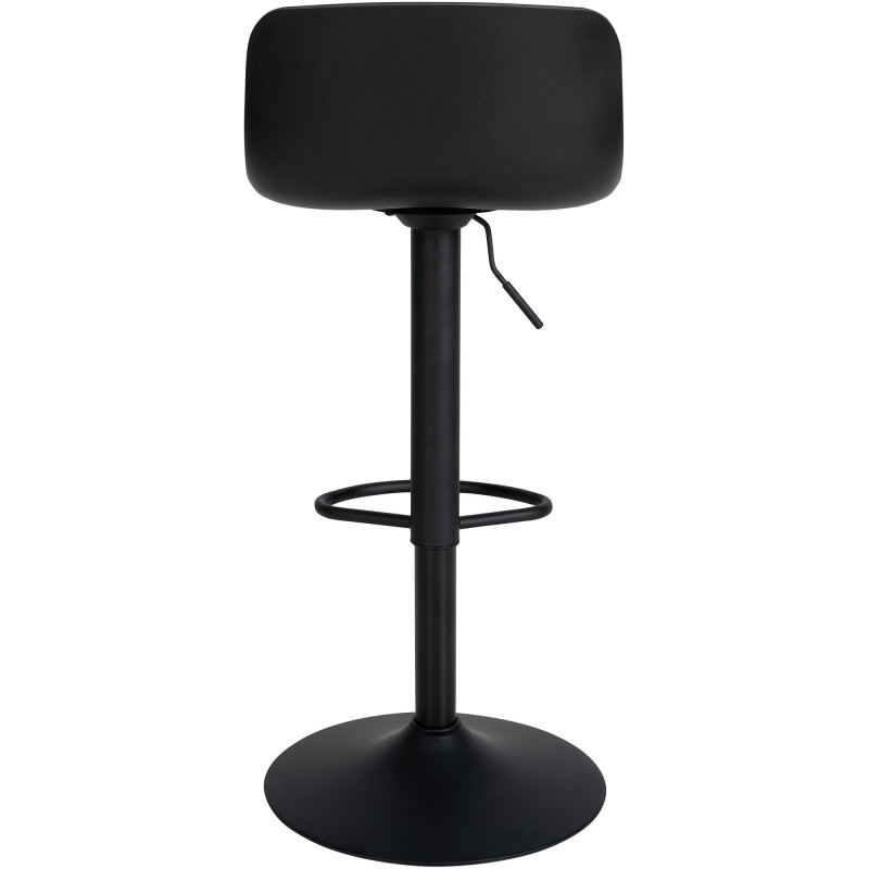 Tabouret de bar moderne avec dossier en Polyuréthane Blanc Métal Blanc Mat Minko - 4