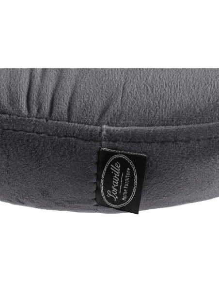 Tabouret de bar design pivotant en Velours Gris foncé Métal Blanc Mat Tao - 6