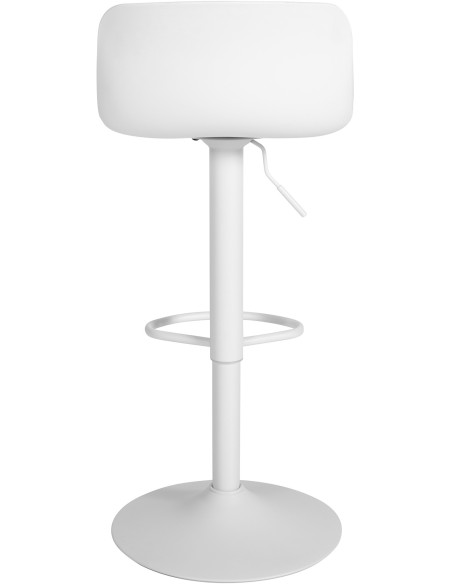 Tabouret de bar moderne avec dossier en Polyuréthane Noir Métal Noir Mat Minko - 4