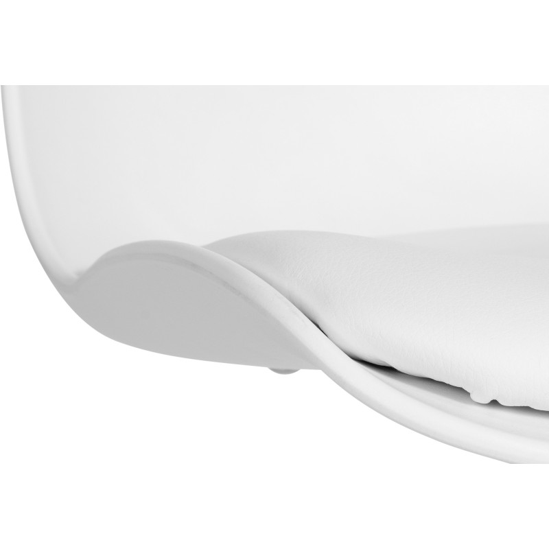 Tabouret de bar moderne avec dossier en Polyuréthane Noir Métal Noir Mat Minko - 5