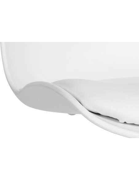 Tabouret de bar moderne avec dossier en Polyuréthane Noir Métal Noir Mat Minko - 5