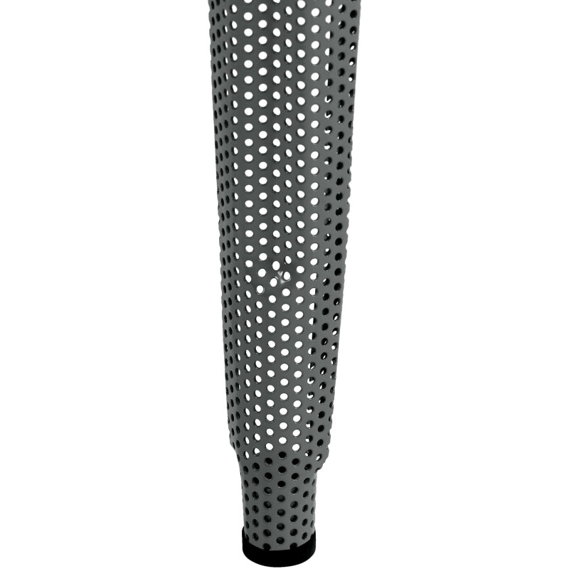 Tabouret de bar design industriel en Métal Gris Ajouré Lumos - 3