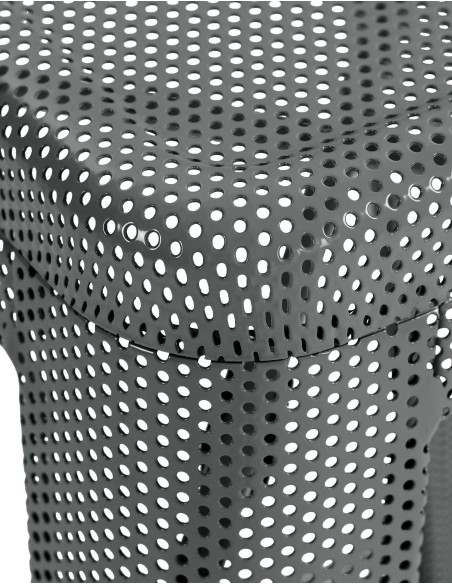 Tabouret de bar design industriel en Métal Gris Ajouré Lumos - 5