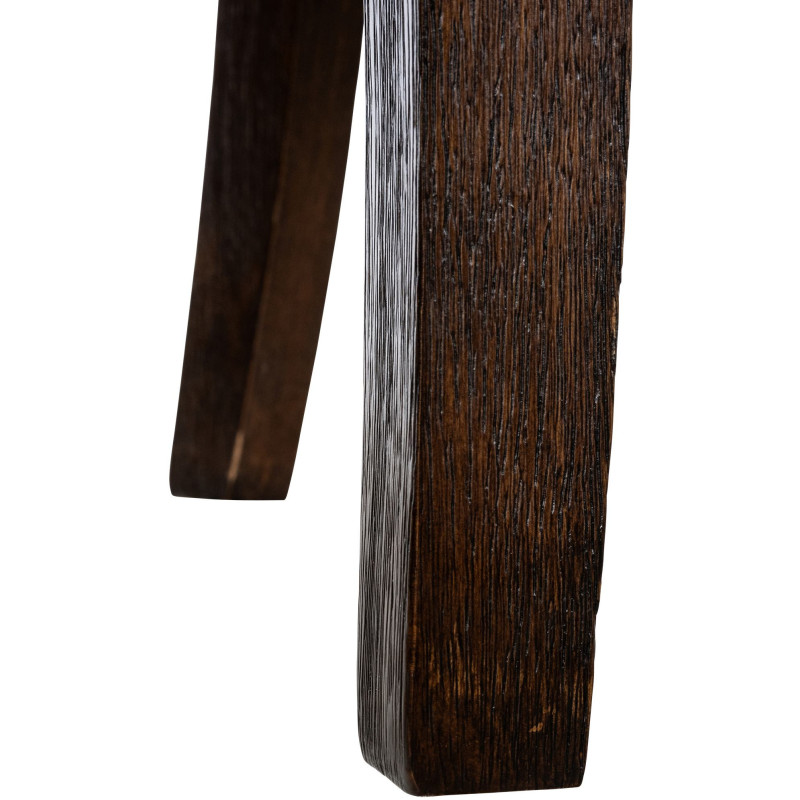 Chaise originale en Tissu Gris foncé Avec clous de tapissier Bois Marron foncé Isola - 2