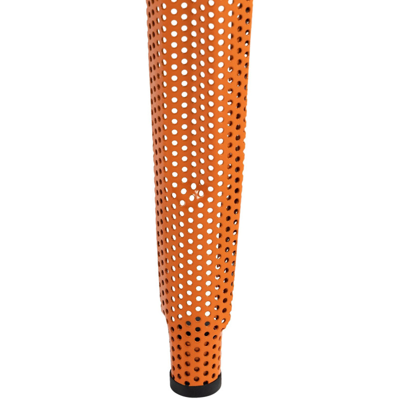 Tabouret de bar design industriel en Métal Orange Ajouré Lumos - 3