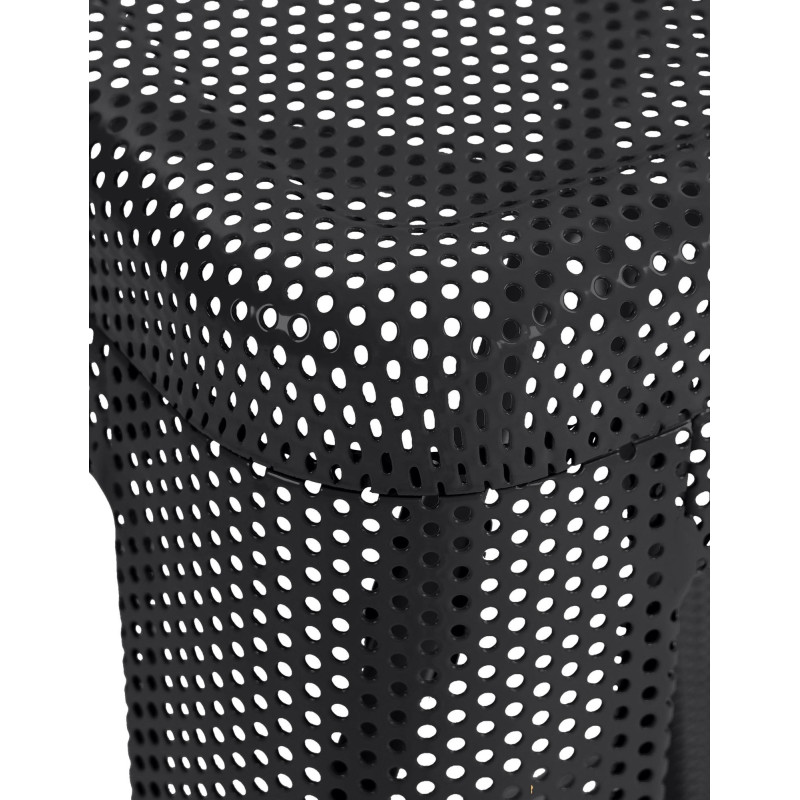 Tabouret de bar design industriel en Métal Noir Ajouré Lumos - 5