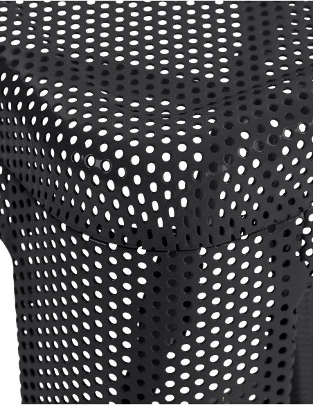 Tabouret de bar design industriel en Métal Noir Ajouré Lumos - 5