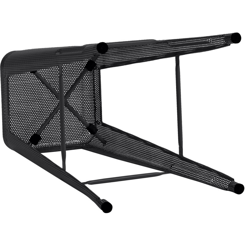 Tabouret de bar design industriel en Métal Noir Ajouré Lumos - 6