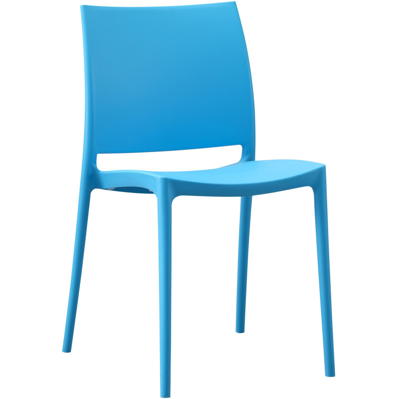 Chaise design intérieur extérieur en Polypropylène Bleu Basli - 1