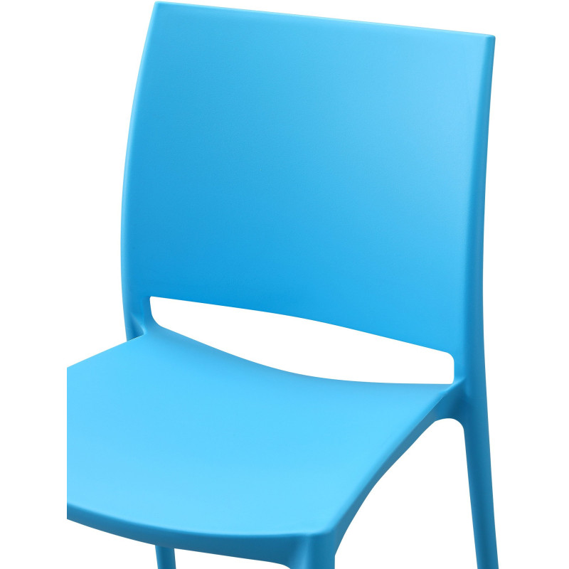 Chaise design intérieur extérieur en Polypropylène Bleu Basli - 2