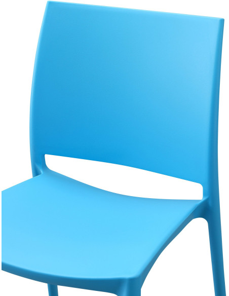 Chaise design intérieur extérieur en Polypropylène Bleu Basli - 2