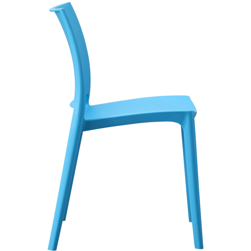 Chaise design intérieur extérieur en Polypropylène Bleu Basli - 5