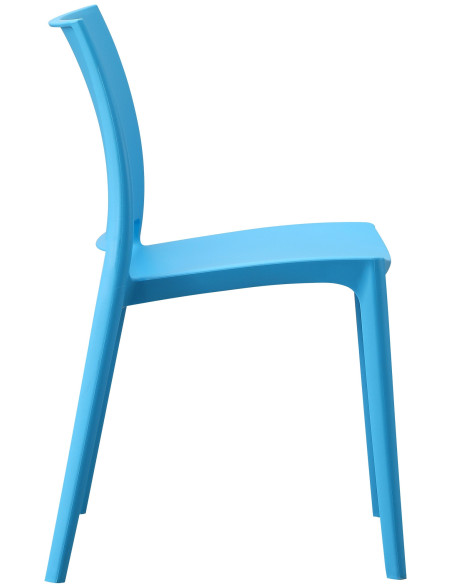 Chaise design intérieur extérieur en Polypropylène Bleu Basli - 5