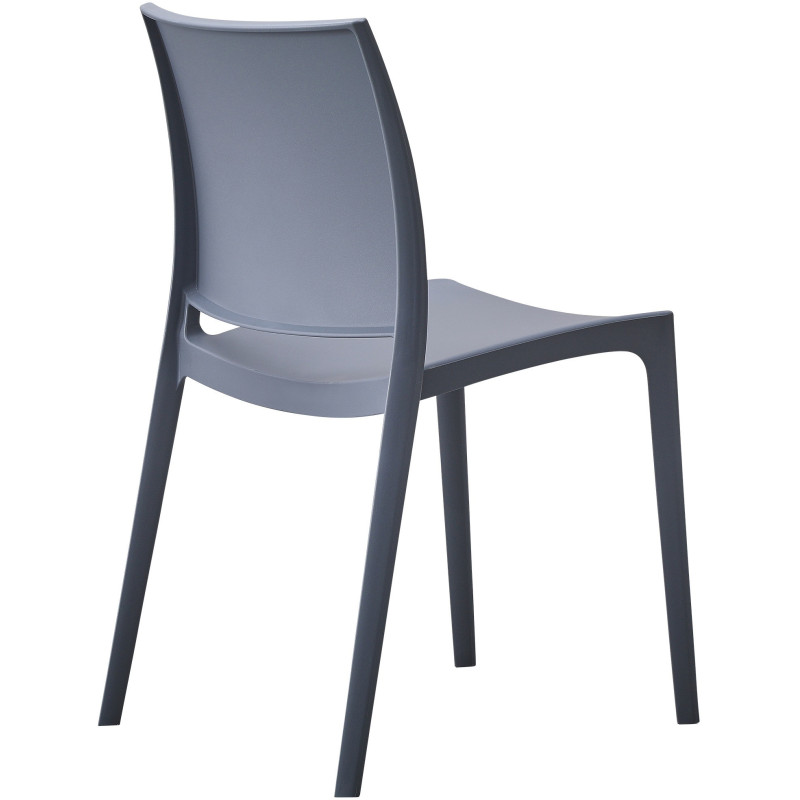 Chaise design intérieur extérieur en Polypropylène Gris Basli - 3