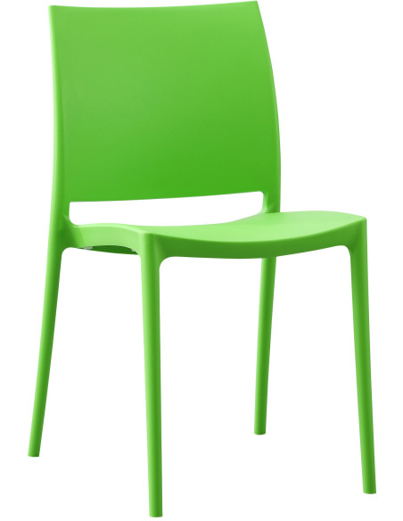 Chaise design intérieur extérieur en Polypropylène Vert Basli - 1