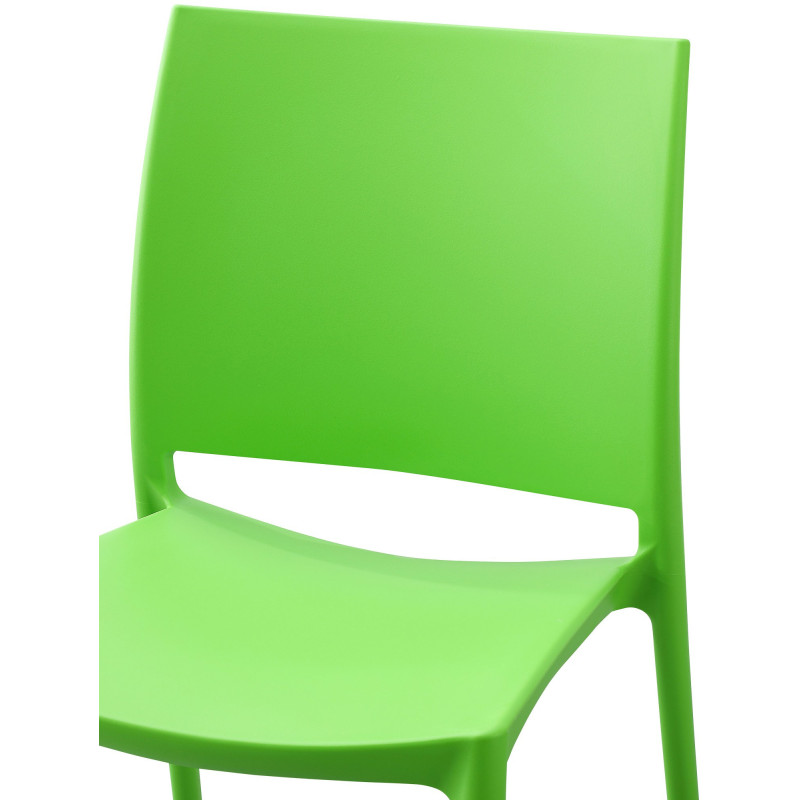 Chaise design intérieur extérieur en Polypropylène Vert Basli - 2