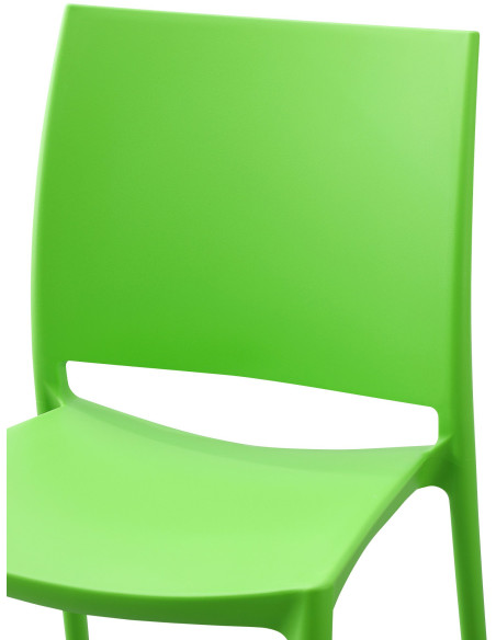 Chaise design intérieur extérieur en Polypropylène Vert Basli - 2