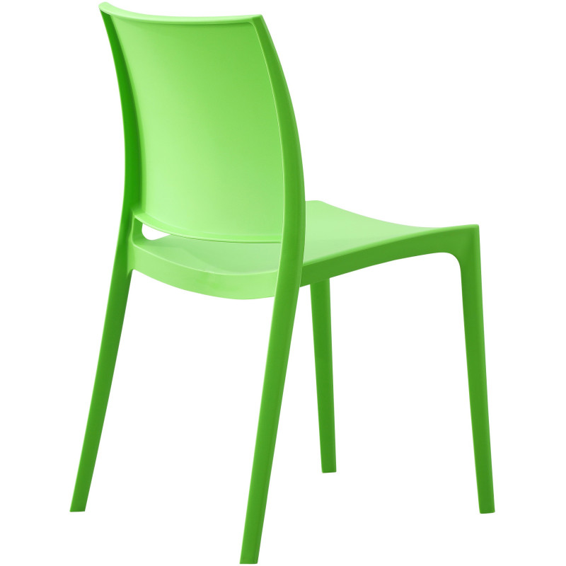 Chaise design intérieur extérieur en Polypropylène Vert Basli - 3