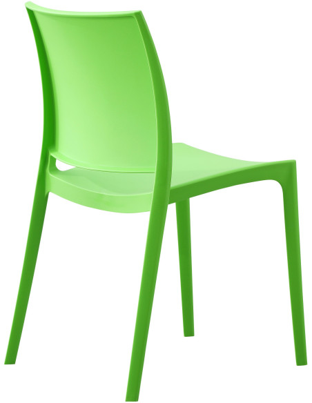 Chaise design intérieur extérieur en Polypropylène Vert Basli - 3
