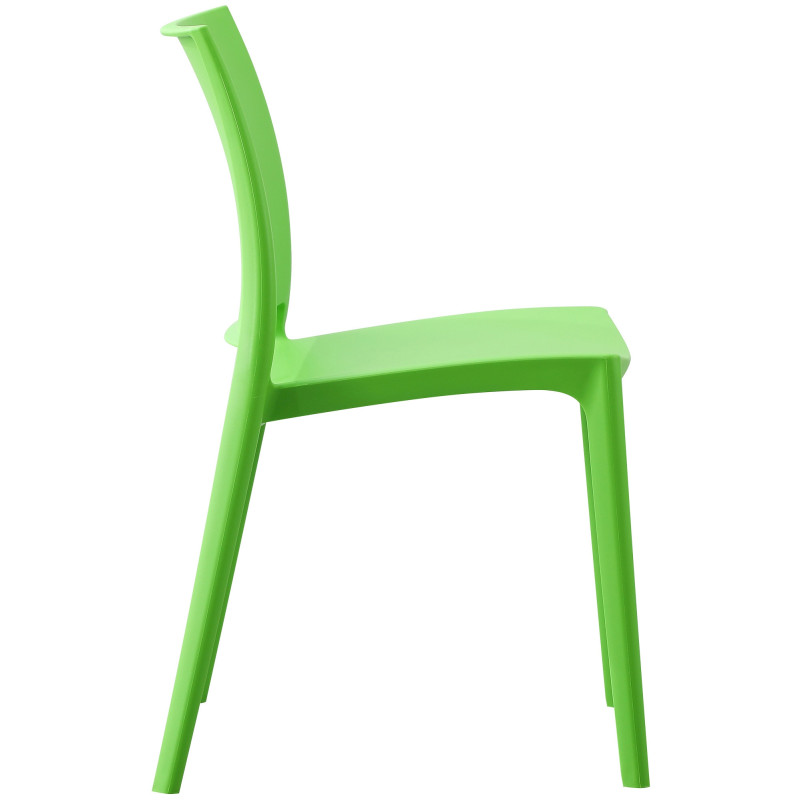 Chaise design intérieur extérieur en Polypropylène Vert Basli - 5