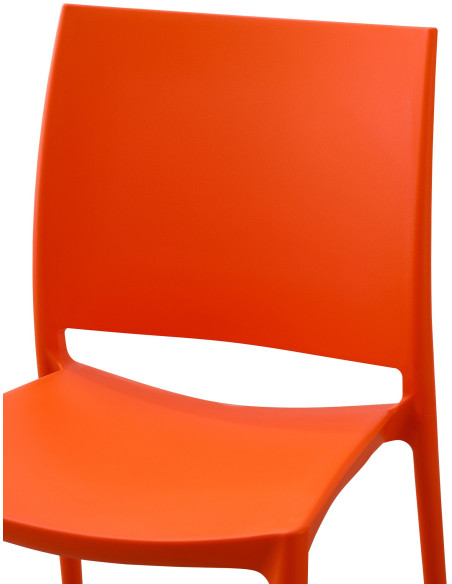 Chaise design intérieur extérieur en Polypropylène Orange Basli - 2