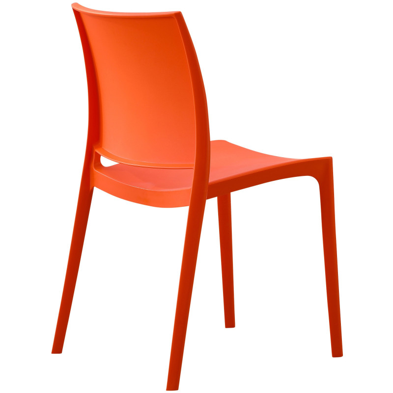 Chaise design intérieur extérieur en Polypropylène Orange Basli - 3