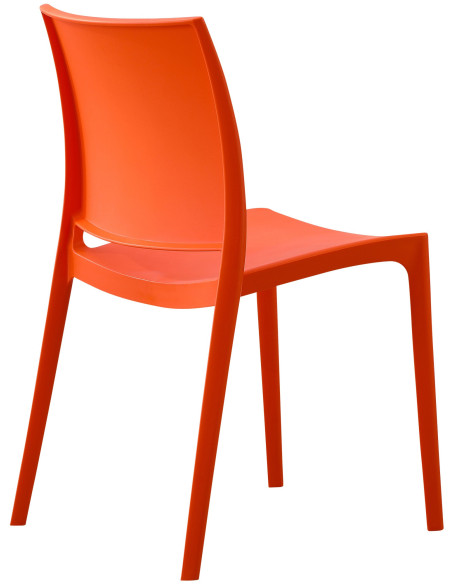 Chaise design intérieur extérieur en Polypropylène Orange Basli - 3
