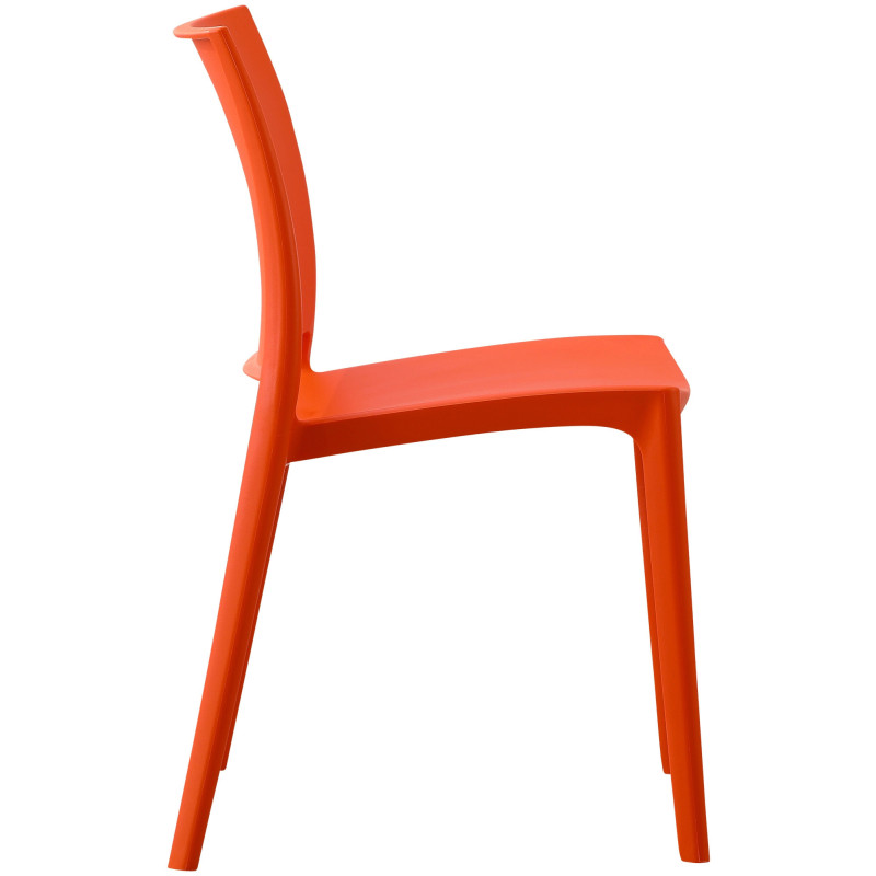 Chaise design intérieur extérieur en Polypropylène Orange Basli - 5