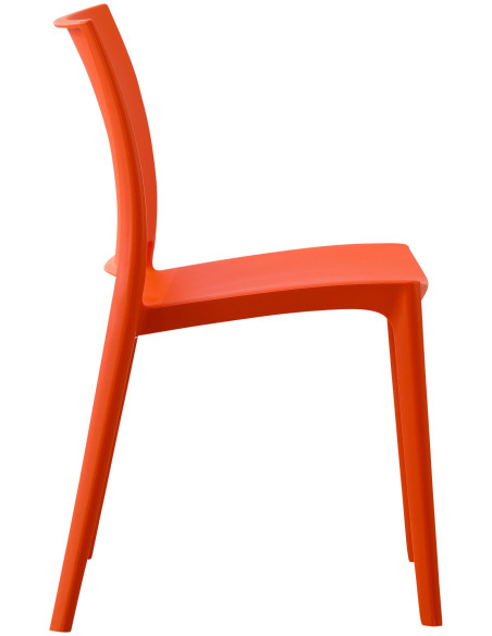 Chaise design intérieur extérieur en Polypropylène Orange Basli - 5