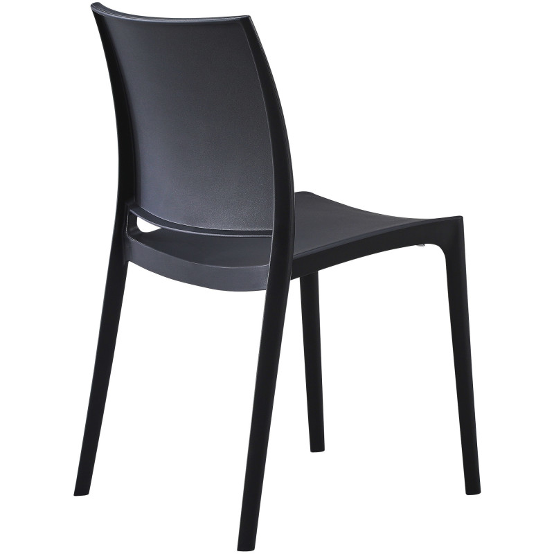 Chaise design intérieur extérieur en Polypropylène Noir Basli - 3