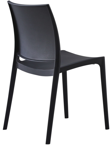 Chaise design intérieur extérieur en Polypropylène Noir Basli - 3