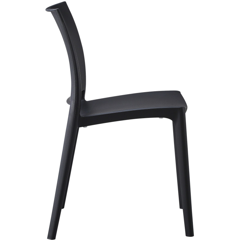 Chaise design intérieur extérieur en Polypropylène Noir Basli - 5