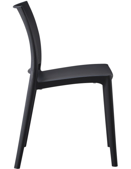 Chaise design intérieur extérieur en Polypropylène Noir Basli - 5