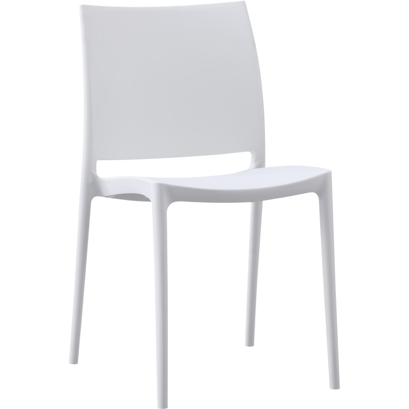 Chaise design intérieur extérieur en Polypropylène Blanc Basli - 1