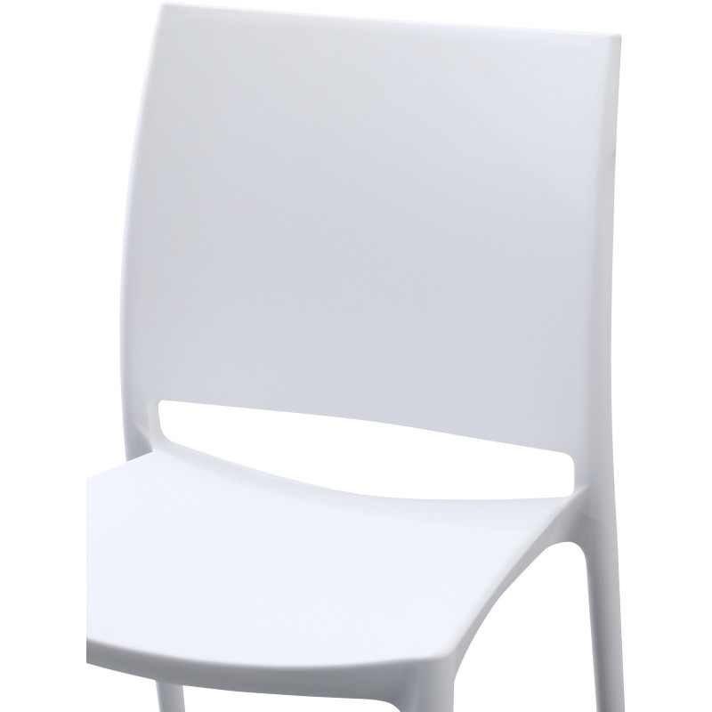 Chaise design intérieur extérieur en Polypropylène Blanc Basli - 2